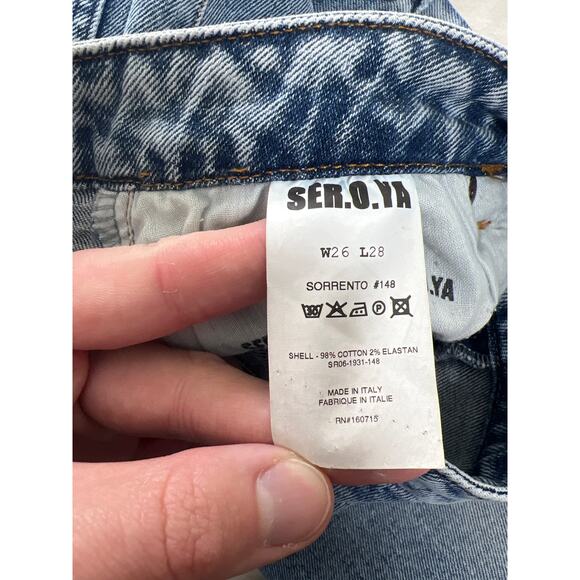 Ser.O.Ya NWT Veronica Cargo Jogger Blue Denim Jeans Women's 26 / 2 Boho Trendy - Picture 9 of 12